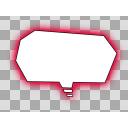 吹き出し素材　ピンク【PNG】