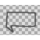 四角い吹き出し　ハンドライティング　【PNG】