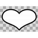 ハートアイコン】モノクロ【PNG】