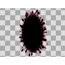 恐怖ふきだし　黒　ダークなイメージ【PNG】