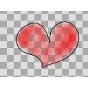 【絵の具ハート手描き】ハンドライティング　【PNG】