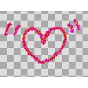 手描きのハート【PNG】
