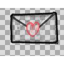 手紙　ラブレター　【PNG】