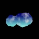 水たまりのみ（青空）