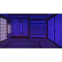 【背景】夜の和室05（床の間）8K【フリー素材あそび】