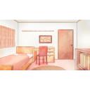 【背景】一人部屋01♀カーテン閉じ【フリー素材あそび】