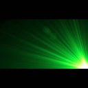 緑の光　レンズフレアエフェクト素材