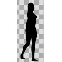 『セクシーな女性のシルエット（透過素材）』