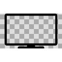 【透過】テレビ・PCモニター モノクロ【フリー素材あそび】