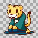 寅年、干支のトラのイラスト【フリー素材あそび】