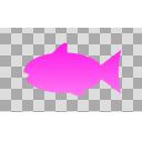 魚シルエット(ピンク)