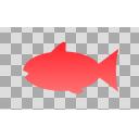 魚シルエット(赤)
