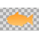 魚シルエット(オレンジ)
