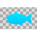 魚シルエット(青)
