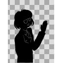 シルエット女性17