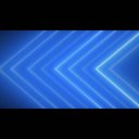 青色のLEDライト　左の矢印アニメーション素材