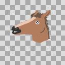 馬のかぶりもの 背景透過素材 合成用 ニコニ コモンズ