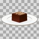 四角いチョコレートケーキのイラスト フリー素材あそび ニコニ コモンズ