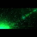 緑色のレンズフレア　パーティクル背景