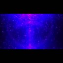 紫色のレンズフレア　パーティクル背景
