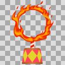 火の輪くぐりサーカスの輪っかのイラスト フリー素材あそび ニコニ コモンズ