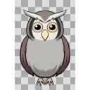 フクロウs（コノハズク）【透過PNG】