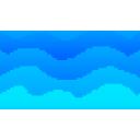 波のようなドット絵パターン背景(青)