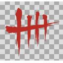 【ホラー向け】Tally marks(画線法・正・5本線・血文字・透過)