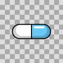 薬のカプセルのイラスト【フリー素材あそび】
