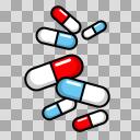 薬のカプセルのイラスト【フリー素材あそび】