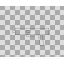 マシンガンらしきものの線画(本体)