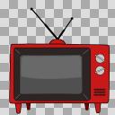 レトロテレビ　赤