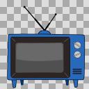 レトロテレビ　青
