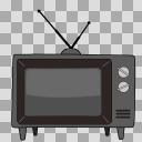 レトロテレビ　黒