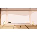【イラスト風背景素材】和室 　その３