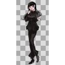 【フリー立ち絵】黒髪の怪しげなお姉さん