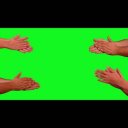 【合成・透過】枠外からの実写拍手 その①
