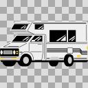 キャンピングカーのイラスト