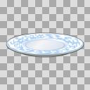 水色の模様のお皿のイラスト フリー素材あそび ニコニ コモンズ