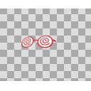 ぐるぐるメガネ　頭に乗せる用
