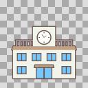 学校のイラスト、アイコン【フリー素材あそび】