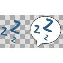 睡眠アイコン　吹き出しあり、なし