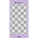 Android風スマホ型フレーム【画面サイズ16:9】【紫】（約950×1920）