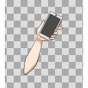 フリー素材：腕（スマホ表）