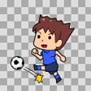 サッカーをする子のイラスト【フリー素材あそび】