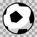 サッカーボールの透過イラスト【フリー素材あそび】