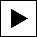 四角形再生アイコン【黒色】　