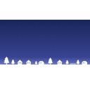静かな雪の夜の背景イラスト【フリー素材あそび】