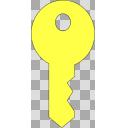 鍵アイコン【黄色（縁あり）】