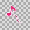 【感情アイコン・漫符】ルンルン音符のマーク【フリー素材あそび】